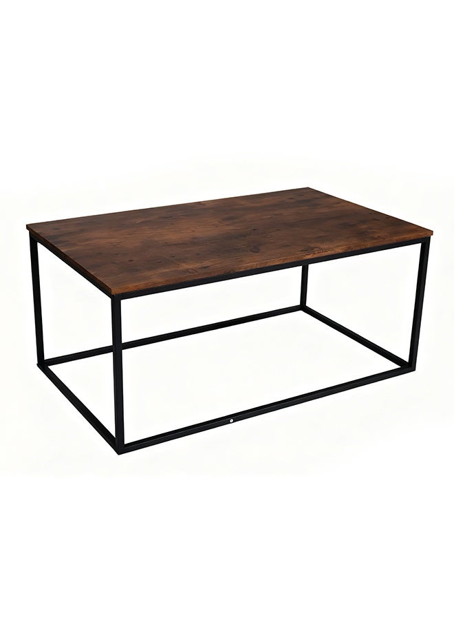 Migue home Modern Coffee Table for Living Room, Easy Assembly, 100cm L x 50cm W x 42cm H, Walnut Color - Image 4