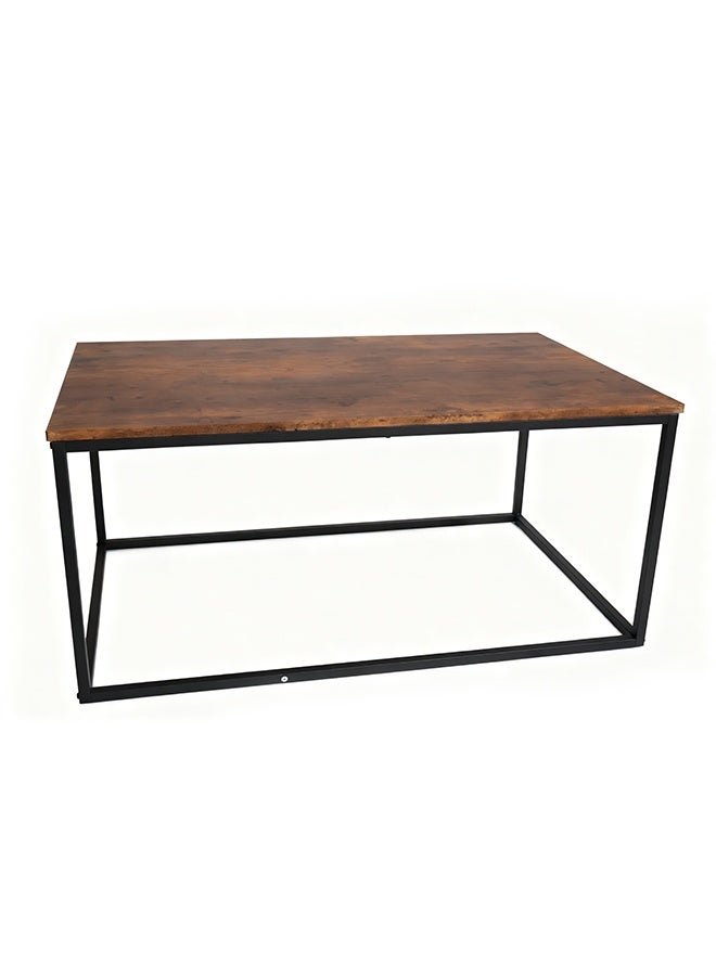 Migue home Modern Coffee Table for Living Room, Easy Assembly, 100cm L x 50cm W x 42cm H, Walnut Color - Image 5