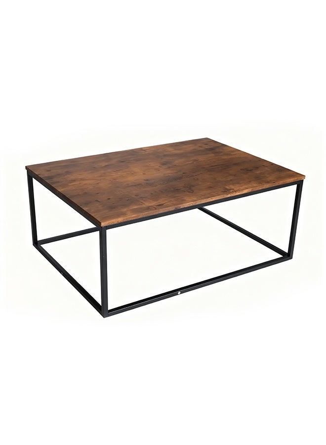 Migue home Modern Coffee Table for Living Room, Easy Assembly, 100cm L x 50cm W x 42cm H, Walnut Color - Image 2