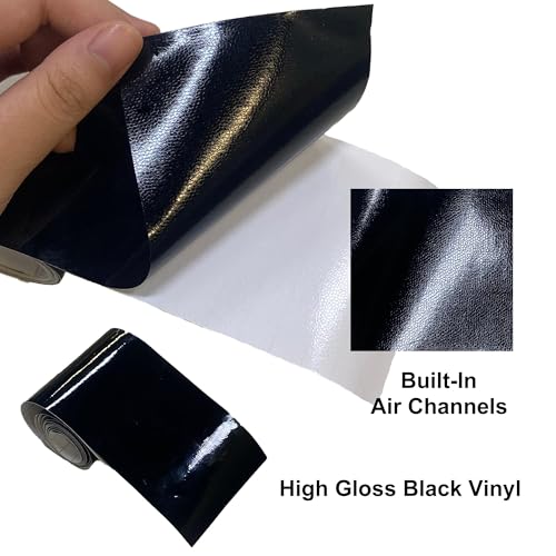 Arespark Gloss Black Vinyl Wrap, Cars Vinyl Film Tapes Kit for Blackout Chrome Delete Window Trim Door with Free Tools (5in x 30feet) - Image 4