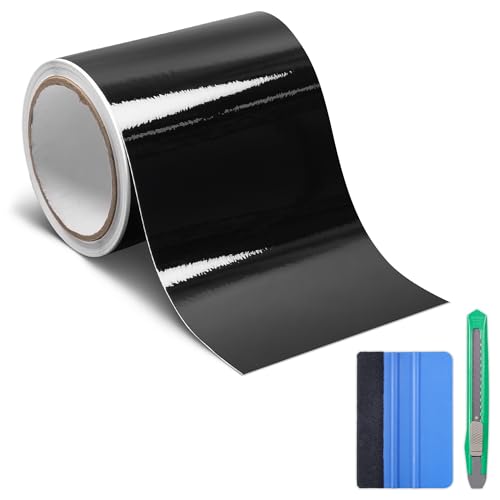Arespark Gloss Black Vinyl Wrap, Cars Vinyl Film Tapes Kit for Blackout Chrome Delete Window Trim Door with Free Tools (5in x 30feet) - Image 1