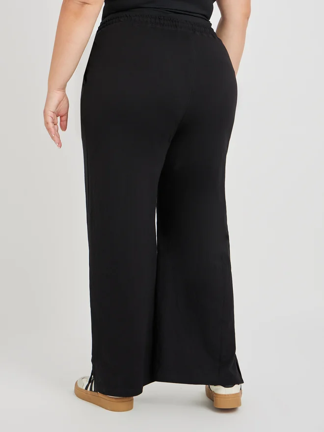 Styli Styli Plus Size Wide Leg Joggers with Drawstring