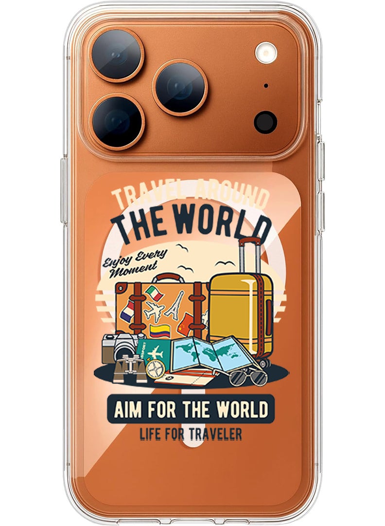 Theodor Magnetic Case for Apple iPhone 17 Pro Max Compatible with MagSafe Wireless Charging, Shockproof Phone Bumper Cover - Aim for the world - Image 1