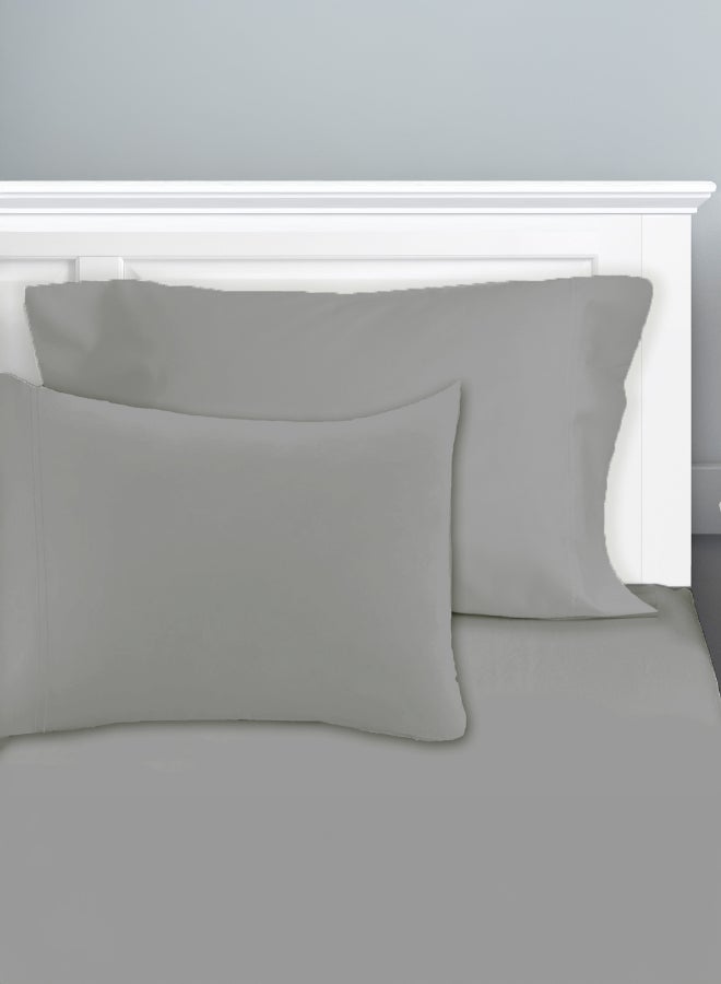 ايست من نون 2-Piece Pillowcase set | Soft 400 TC Sateen Cotton Material |  Dark Grey Color | 2 Pillowcases 50 cm x 75 cmBundle - Image 5