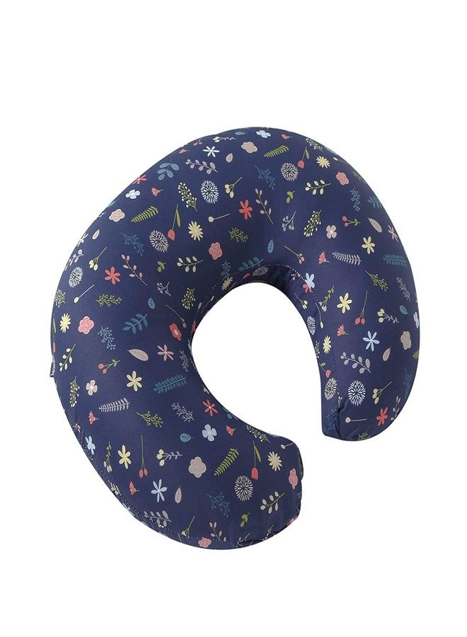 Proliva وسادة بروليفا للرضاعة الطبيعية للأطفال حديثي الولادة مع غطاء قابل للفصل، وسادة الرضاعة الطبيعية ووسادة الأمومة، مجموعة دعم لوسادة الرضاعة الطبيعية وسرير الأم (نباتات - أزرق) - Image 3