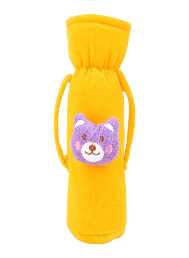 Da Anushi Soft Plush Stretchable Baby Feeding Handle Bottle Cover with Attractive Cartoon Design & Easy to Hold Strap for Newborn Babies, Suitable for 125-250 ML Bottle (Pack of 4) - Image 3