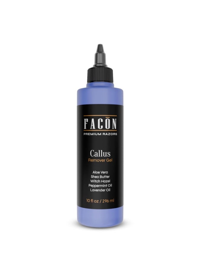 FACON Facón Professional Clear Callus Remover Gel with Skin Soothing Aloe Vera & Shear Butter, Menthol Peppermint Oil & Witch Hazel, Lavender Oil Scent - Removes Calluses & Rough Skin (10 fl oz / 296 ml)  - Image 1