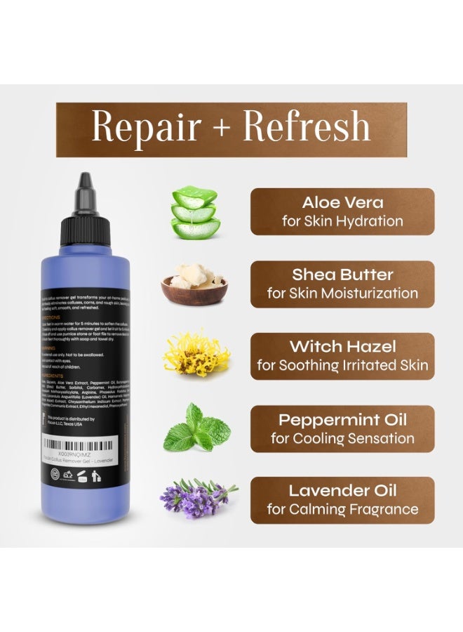 FACON Facón Professional Clear Callus Remover Gel with Skin Soothing Aloe Vera & Shear Butter, Menthol Peppermint Oil & Witch Hazel, Lavender Oil Scent - Removes Calluses & Rough Skin (10 fl oz / 296 ml)  - Image 2