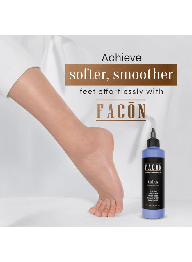 FACON Facón Professional Clear Callus Remover Gel with Skin Soothing Aloe Vera & Shear Butter, Menthol Peppermint Oil & Witch Hazel, Lavender Oil Scent - Removes Calluses & Rough Skin (10 fl oz / 296 ml)  - Image 4