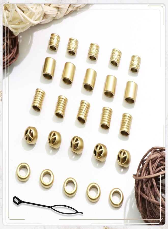 VENOFEN 50PCS Hair Beads for Braids Gold Viking Loc Beads for Hair Multi Style Dreadlock Beads Hair Rings Pirate Hair Accessories - Image 4