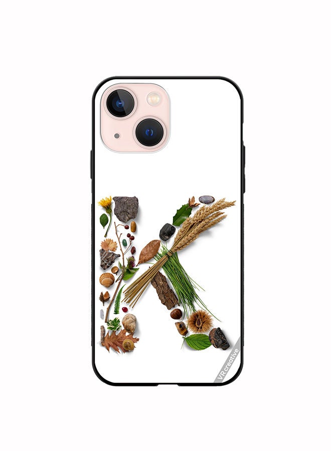 VR CREATIVE Protective Case Cover For Apple iPhone 14 Alphabet K Design Multicolour - Image 1