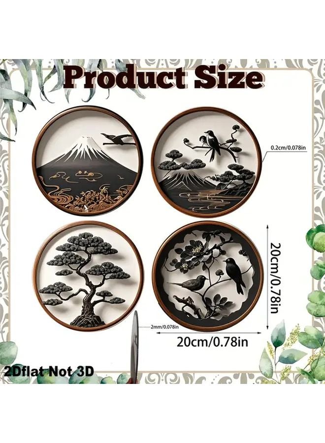 2D Flat Acrylic Wall Art Set Of 4 Natural Landscape Scenery Model 621 5 - Image 5