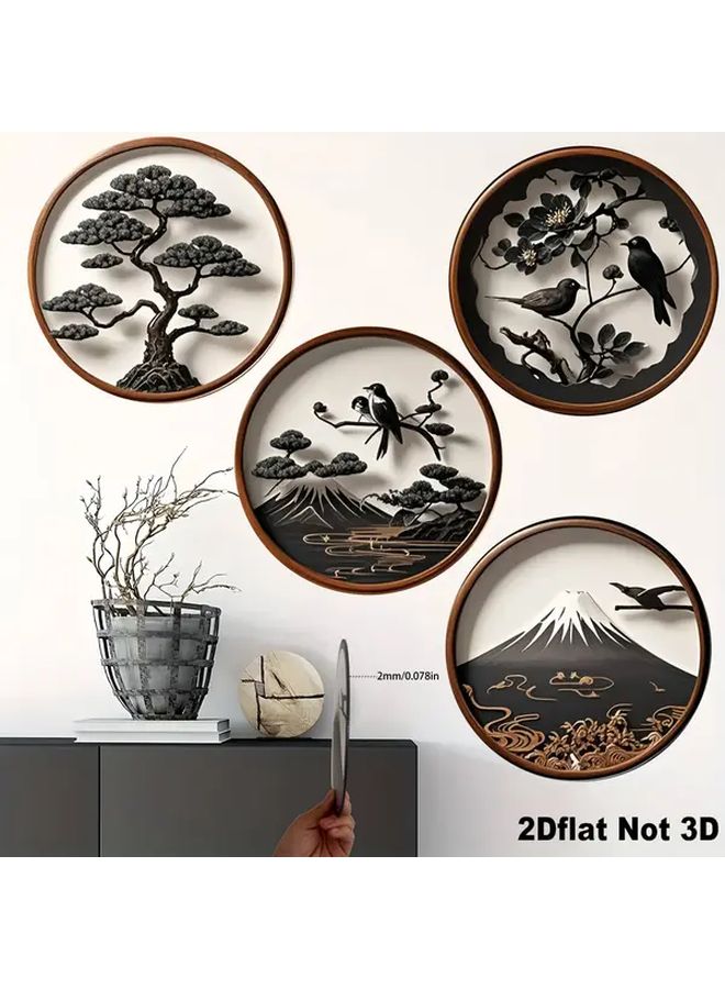 2D Flat Acrylic Wall Art Set Of 4 Natural Landscape Scenery Model 621 5 - Image 1