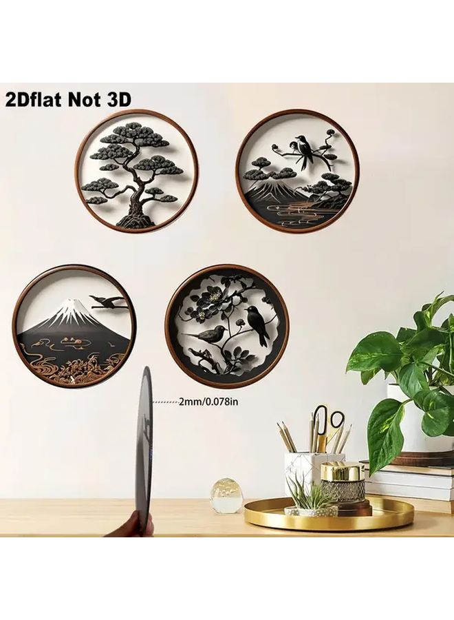 2D Flat Acrylic Wall Art Set Of 4 Natural Landscape Scenery Model 621 5 - Image 2
