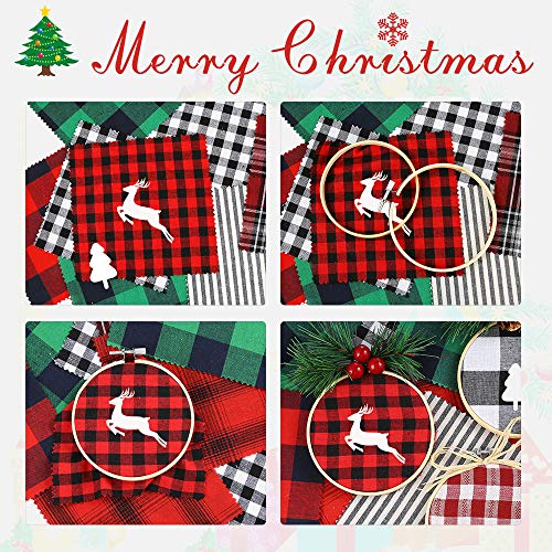 Caydo 24 Pieces 4 Inch Embroidery Hoops Bulk Wholesale Cross Stitch Hoop Ring for Embroidery, Art Craft Handy Sewing and Christmas Decoration - Image 5