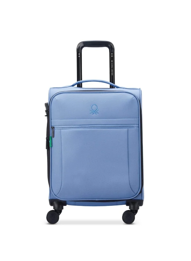 Delsey United Colors of Benetton By Delsey   55/69/81cm 4 Double Wheel  Trolley   Light Blue
