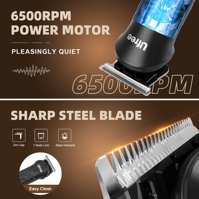 Ufree Beard Trimmer for Men, Electric Razor Shavers, Cordless Hair Clippers, 7 in 1 Beard Grooming Kit for Mustache, Body, Nose and Facial, Gifts for Men - Image 4