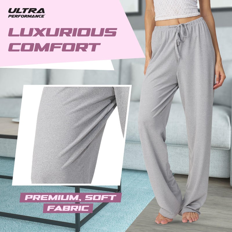 Ultra Performance Womens Pajama PJ Pants 3 Pack Lounge Bottoms Pajamas for Women (Avail in Plus Sizes) - Image 4