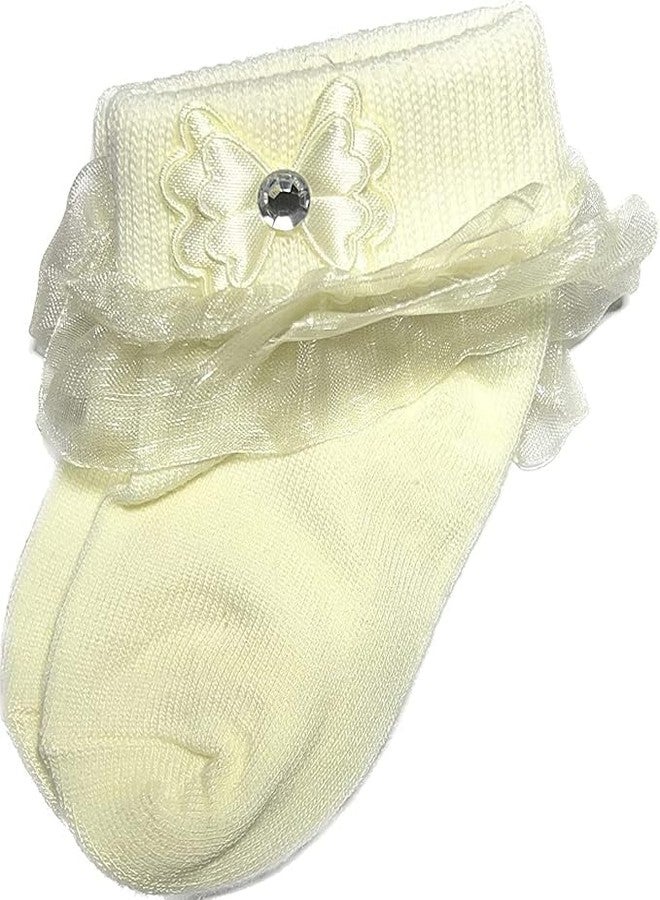 CUTEABLY Baby Girl Socks, (IN, Age, 0 Months, 6 Months, 4, Multicolour) - Image 3