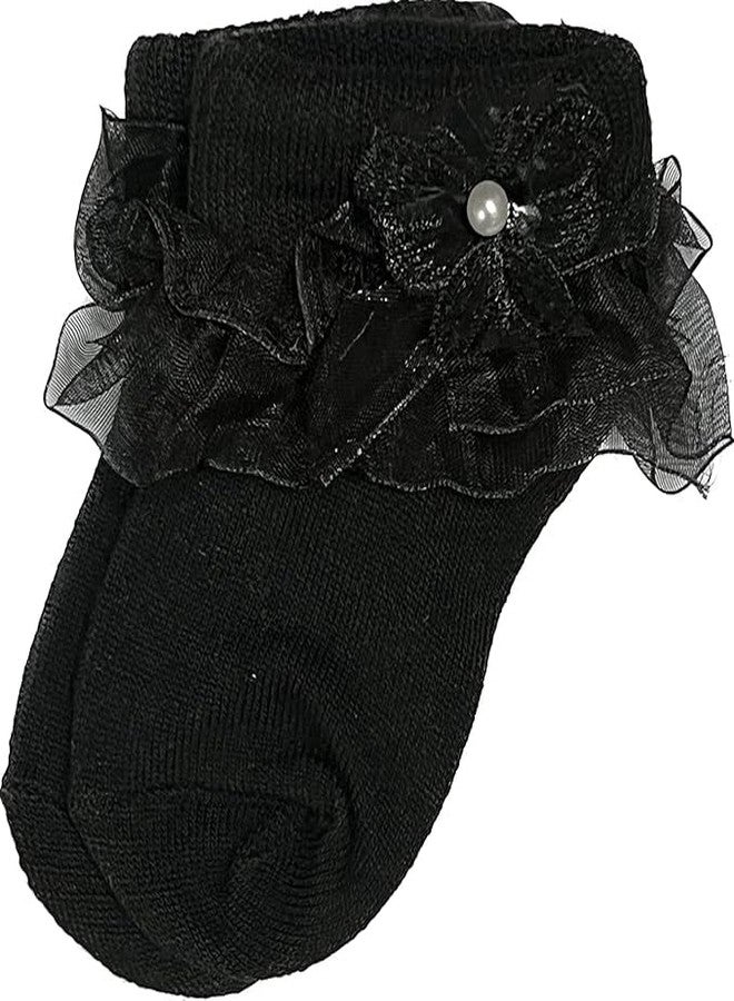 CUTEABLY Baby Girl Socks, (IN, Age, 0 Months, 6 Months, 4, Multicolour) - Image 2