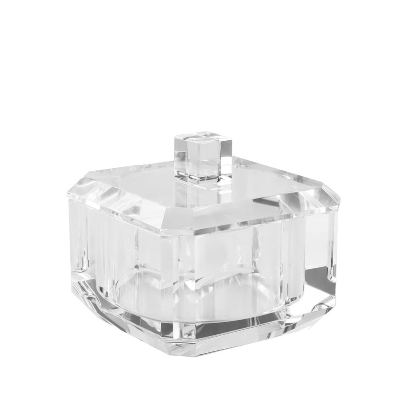 kitCom Crystal Candy Dish with Lid Hand-Cut Home Decorative Jewelry Box Candy Jar W 4" x H 3.5", Comes With Gift Box - Image 1