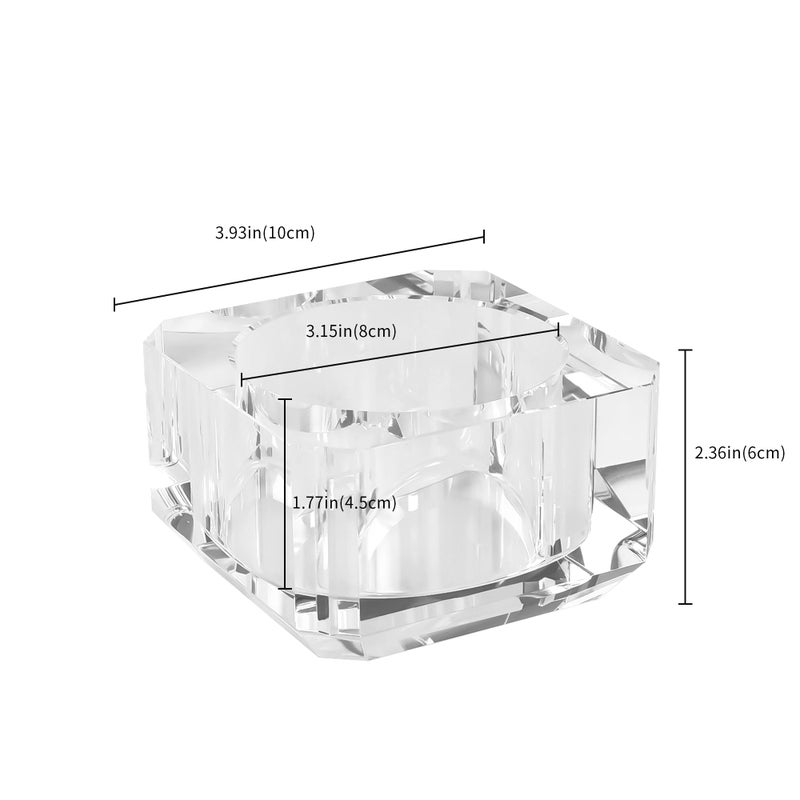 kitCom Crystal Candy Dish with Lid Hand-Cut Home Decorative Jewelry Box Candy Jar W 4" x H 3.5", Comes With Gift Box - Image 2