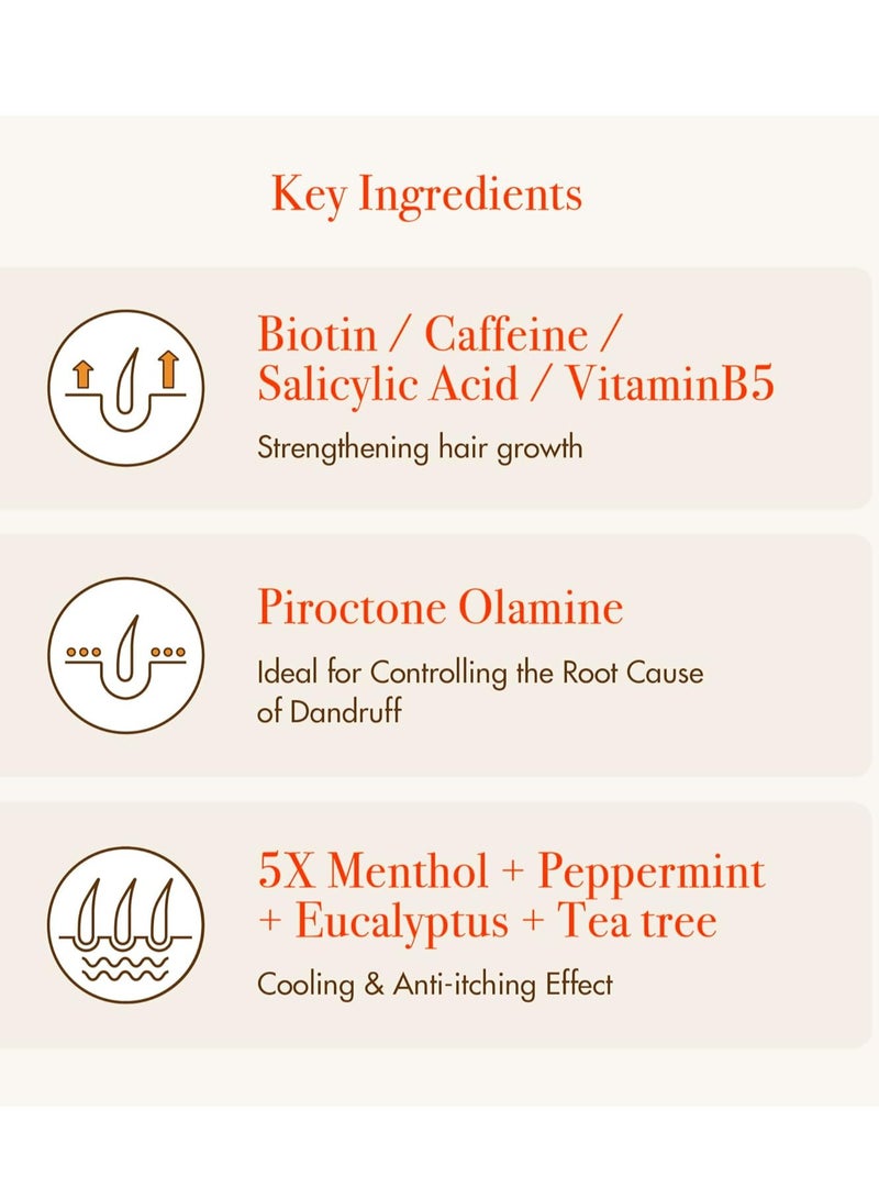 Red by Kiss Red by Kiss Growth MD Scalp Shampoo, 5X Menthol Extra Tingling for Thicker & Fuller Hair, Vitamins & Biotin Infused for Strengthening & Itch Relief, Vegan Formula & Cruelty Free (10oz)  - Image 2