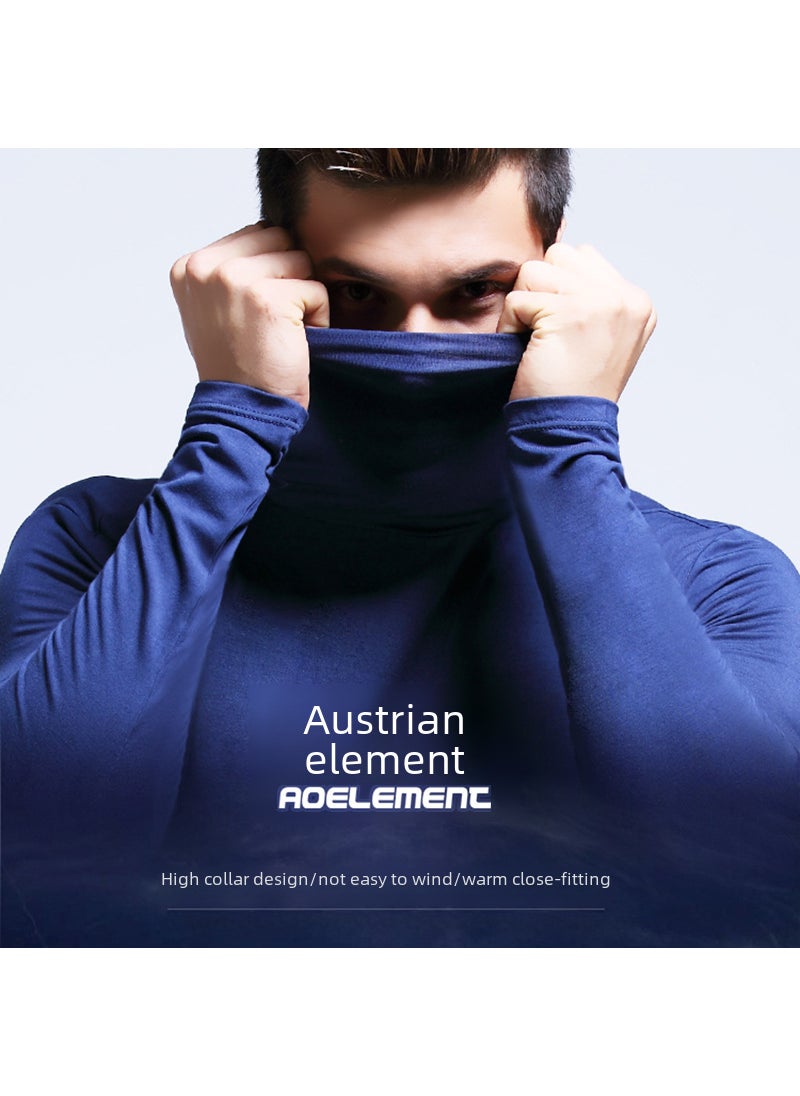 Generic Mens Slim Fit Turtleneck Thermal Top White  - Image 2