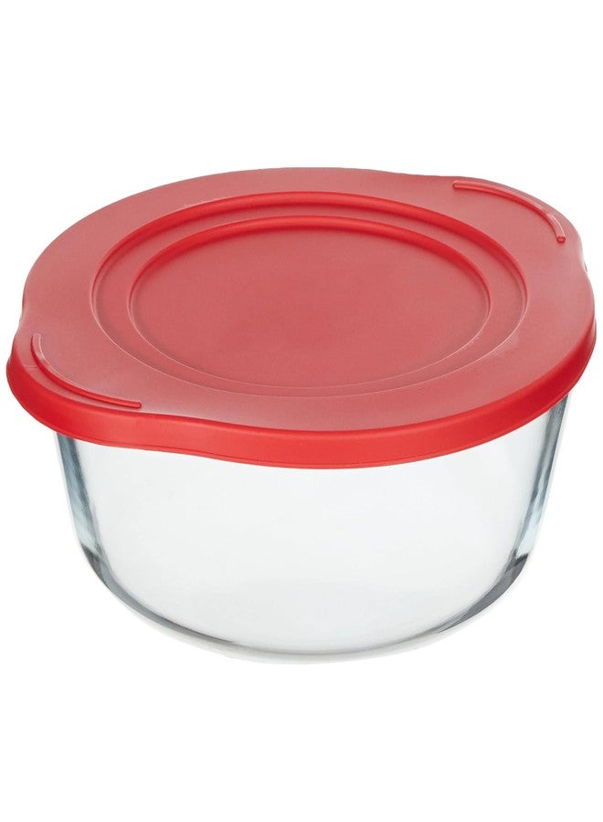 يو إم إس أطباق خبز زجاجية من ums سعة 2.2 كوارت للفرن، حاويات تخزين طعام بأغطية، حاويات تخزين زجاجية بأغطية، حاويات لتحضير الوجبات، حاوية سلطة للغداء، أطباق خزفية للفرن - Image 1