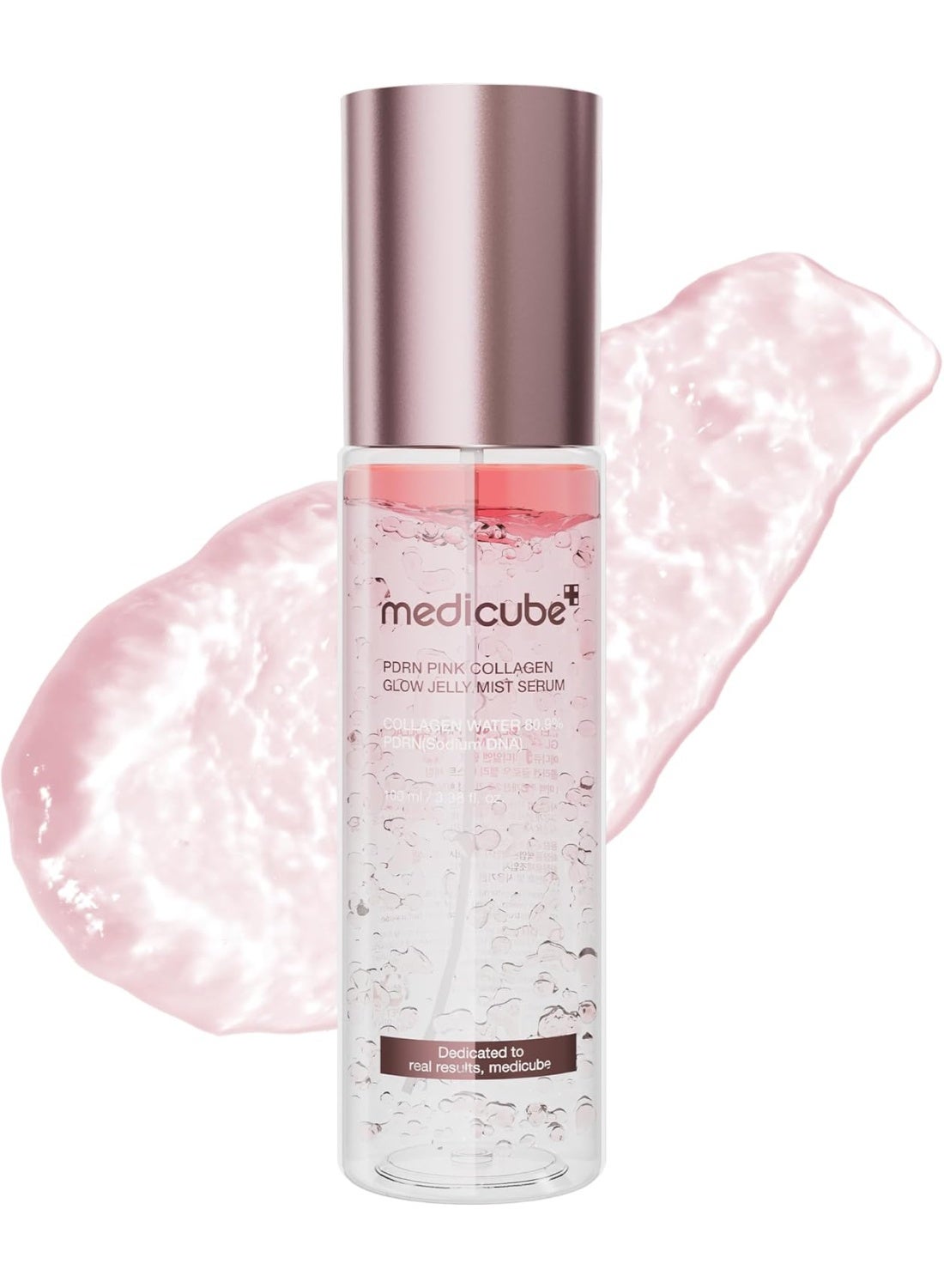 Medicube PDRN Pink Collagen Glow Gelatin Serum, Lightweight Daily 2-in-1 Hydrating & Firming with Collagen Water & PDRN, 3.38 Fl Oz