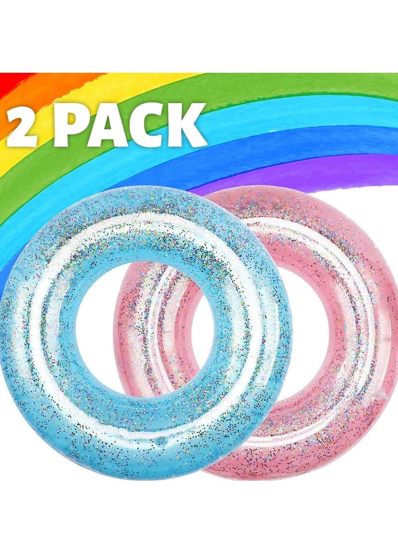 Y&D Swimming Tube Ring 33” River Float Printed Rafting Tubes Summer Beach Party Highly Sealable Inner for Pool Adult Kids - Image 1