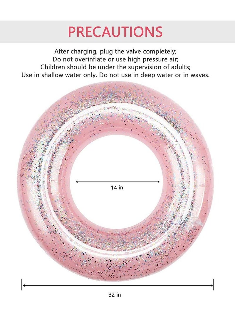 Y&D Swimming Tube Ring 33” River Float Printed Rafting Tubes Summer Beach Party Highly Sealable Inner for Pool Adult Kids - Image 2