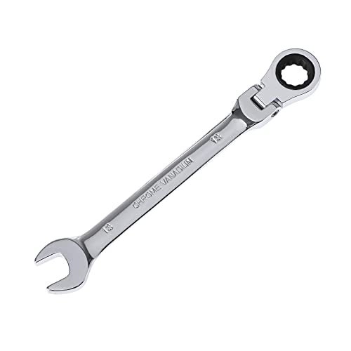 Pilida 13mm Ratcheting Wrench Metric Flexible Head Gear Combination Wrench 72 Teeth ratcheting box Spanner Chrome Vanadium Steel - Image 1