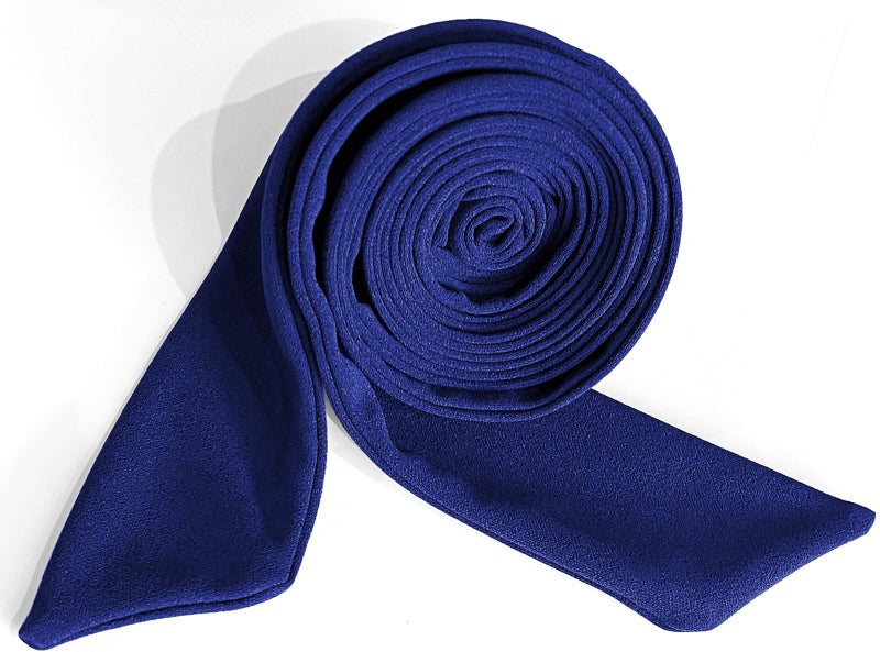 sexycherry Blue Dresses for Women Sexy Wrap V Neck Long Sleeves Ruffles Pencil Knee Length Split Wear to Work Dress with Belt Zipper (XX-Large) - Image 3