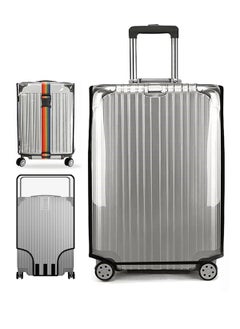 HomarKet Waterproof Travel Luggage Cover Suitcase Protector Clear with Strap Belt  - Image 1