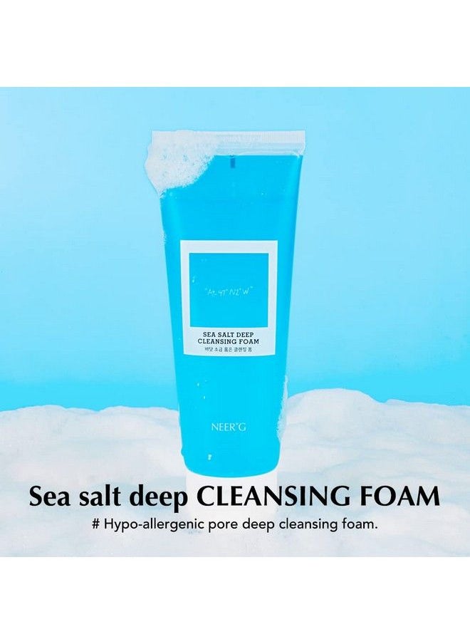 NEERG - Neer°G Sea Salt Deep Cleansing Foam 4 Fl Oz (120Ml) Guérande Sea Salt Ph5.5 Mild Facial Cleanser Moisturizing Face Wash For Normal To Sensitive Skin - Image 1