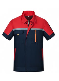 SKT Shiketro Summer Short Sleeve Workwear for Men and Women, Thin Reflective Work Protective Clothing that Absorbs Sweat and Allows for Breathability  - Image 1