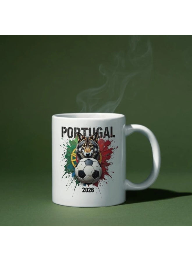RYN Portugal Soccer 2026 Coffee Mug, White Ceramic, Football Fan Gift - Image 1