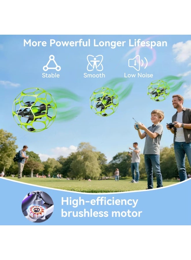Flying Orb Ball Toy with LED Light Hand-Controlled Flying Orb for Ages 8 and Up, Green - Image 5