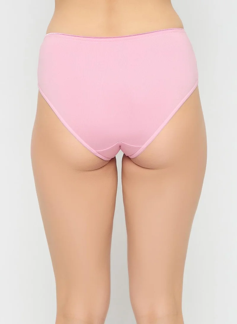 كلوفيا Clovia Pack of 3 Mid Waist Hipster Panties with Outer Elastic - Cotton