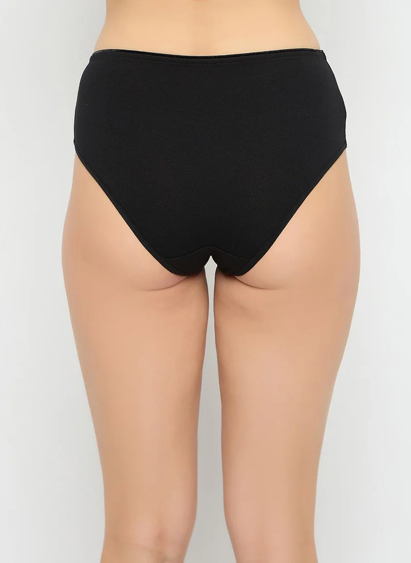 كلوفيا Clovia Pack of 3 Mid Waist Hipster Panties with Outer Elastic - Cotton