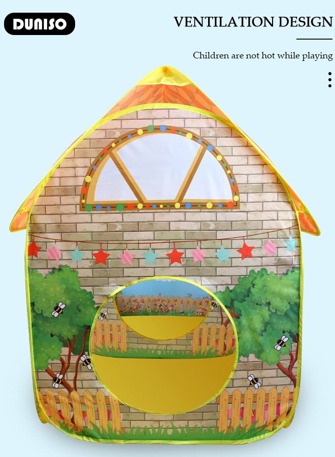DUNISO Foldable Play Tent, 2 in 1 Play Tent for Kids, Combo Play Toy Tent with Ball Pit,Games Party Children Pop Up Foldable Tent Birthday Toy for Boys Girls Baby, Ideal Gift in Holiday & Birthday,Indoor-Outdoor Toys - Image 3