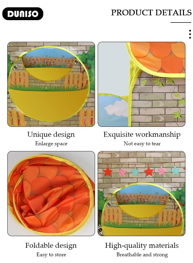 DUNISO Foldable Play Tent, 2 in 1 Play Tent for Kids, Combo Play Toy Tent with Ball Pit,Games Party Children Pop Up Foldable Tent Birthday Toy for Boys Girls Baby, Ideal Gift in Holiday & Birthday,Indoor-Outdoor Toys - Image 5