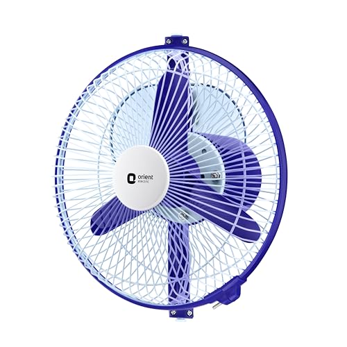 Orient Electric 230 MM Zippy Table cum Wall Fan | 2-in-1 Multi-purpose Fan | 2500 RPM High Speed | Adjustable Rocker for upward, downward movement | 2 year Warranty by Orient | White-Blue colour - Image 4