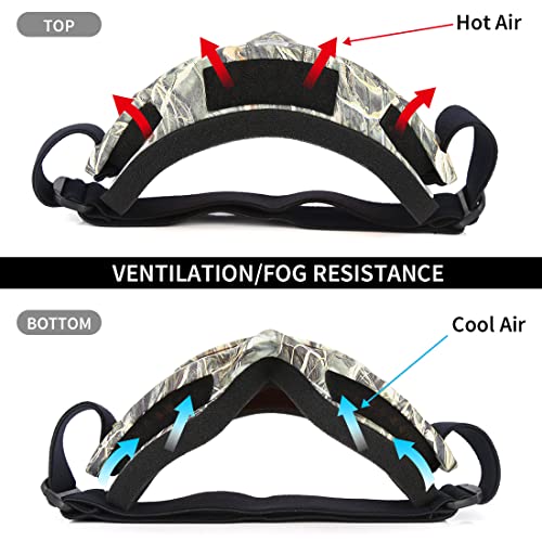 JAMIEWIN Motorcycle Motocross Dirt Bike ATV Goggles Mx OTG Goggle Glasses for Men Women Youth Kids (C83) - Image 4