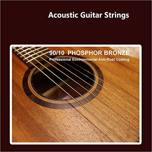 Imaginea® Guitar String Full Set Stainless Steel Guitar String Replacement of Strings for 6 String Acoustic Guitars with Hollow Ball End Guitar Accessories (Pack of 2) - Image 2