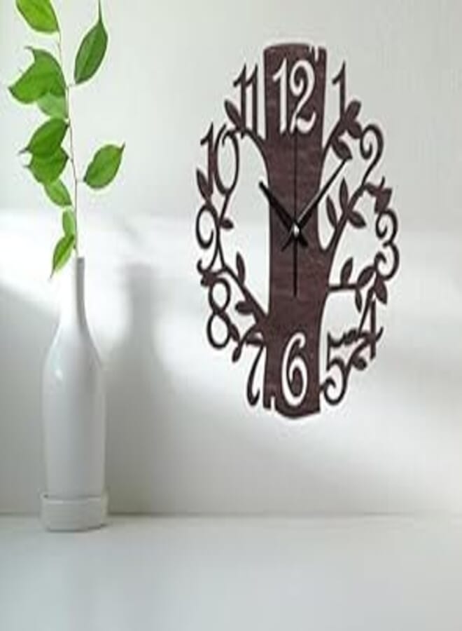 Home Gallery Tree wall clock Dark Brown 40 cm