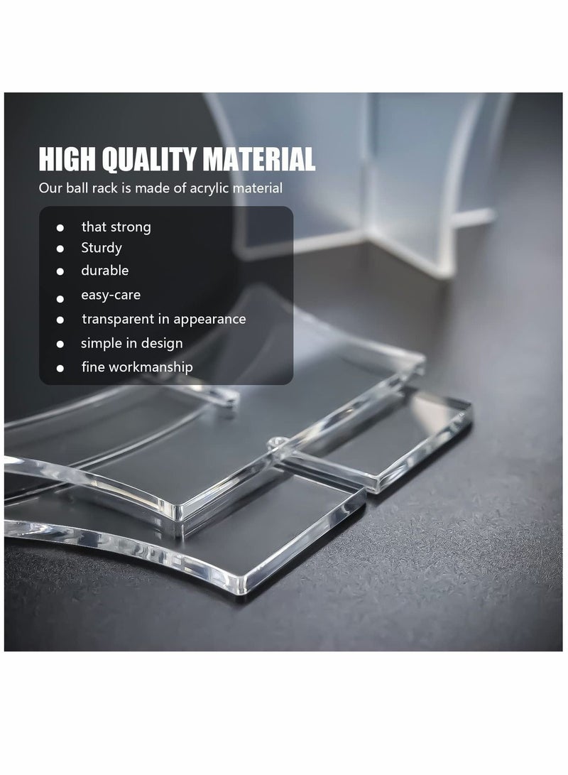 SYOSI 2 PCS Racks Football Display Stand, Acrylic Ball Display Stand Multi-function Ball Stand Holder Clear Basketball Stand for Soccer Football Basketball Volleyball Bowling Ball Holder for Display - Image 4