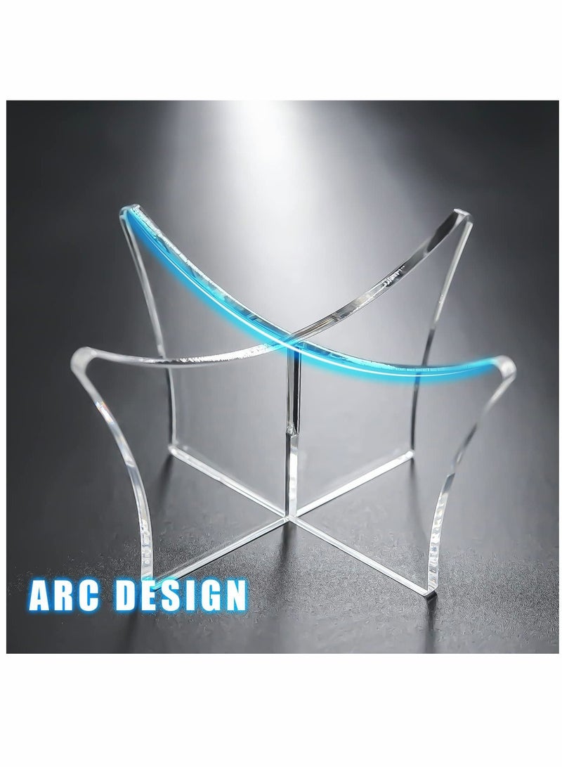 SYOSI 2 PCS Racks Football Display Stand, Acrylic Ball Display Stand Multi-function Ball Stand Holder Clear Basketball Stand for Soccer Football Basketball Volleyball Bowling Ball Holder for Display - Image 3