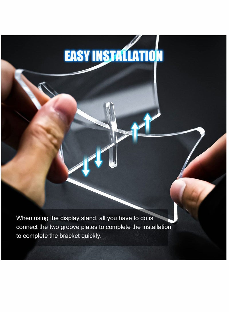 SYOSI 2 PCS Racks Football Display Stand, Acrylic Ball Display Stand Multi-function Ball Stand Holder Clear Basketball Stand for Soccer Football Basketball Volleyball Bowling Ball Holder for Display - Image 2